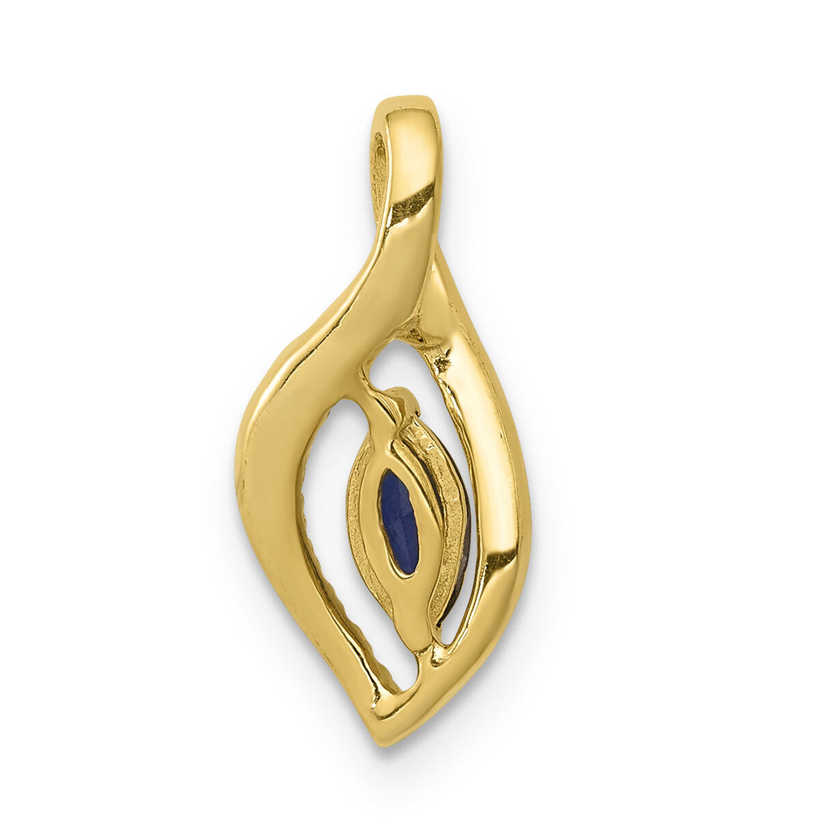14k Diamond and Marquise .37 Sapphire Pendant-PM5267-SA-005-YA