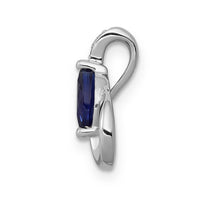 14k White Gold Diamond and .28 Sapphire Teardrop Slide-PM5282-SA-005-WA
