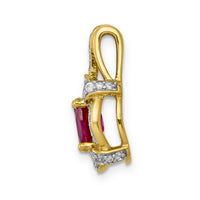 14k 1/5ct. Diamond and 1.10 Ruby Pendant-PM5284-RU-020-YA