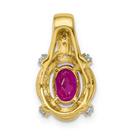 14k 1/5ct. Diamond and 1.10 Ruby Pendant-PM5284-RU-020-YA