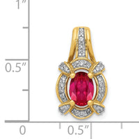 14k 1/5ct. Diamond and 1.10 Ruby Pendant-PM5284-RU-020-YA