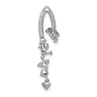 14k White Gold Fancy Diamond and Emerald Chain Slide-PM5288-EM-020-WA