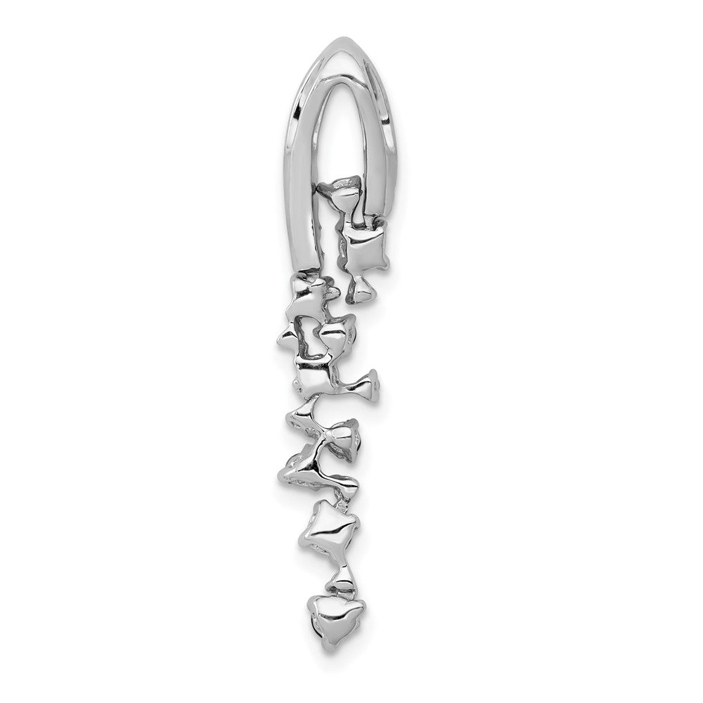 14k White Gold 1/5ct. Diamond and .36 Sapphire Chain Slide-PM5288-SA-020-WA