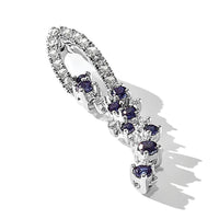 14k White Gold 1/5ct. Diamond and .36 Sapphire Chain Slide-PM5288-SA-020-WA