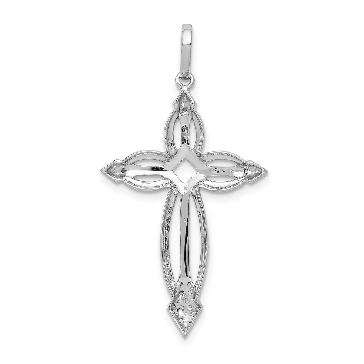 14k White Gold 1/3ct. Diamond Fancy Cross Pendant-PM5851-033-WA