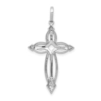 14k White Gold 1/3ct. Diamond Fancy Cross Pendant-PM5851-033-WA
