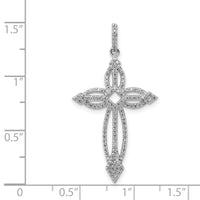 14k White Gold 1/3ct. Diamond Fancy Cross Pendant-PM5851-033-WA