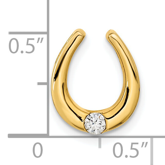 14k Polished Fancy Diamond Chain Slide-PM5918-007-YA