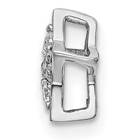 14k White Gold Diamond Star Chain Slide Pendant-PM6608-010-WA