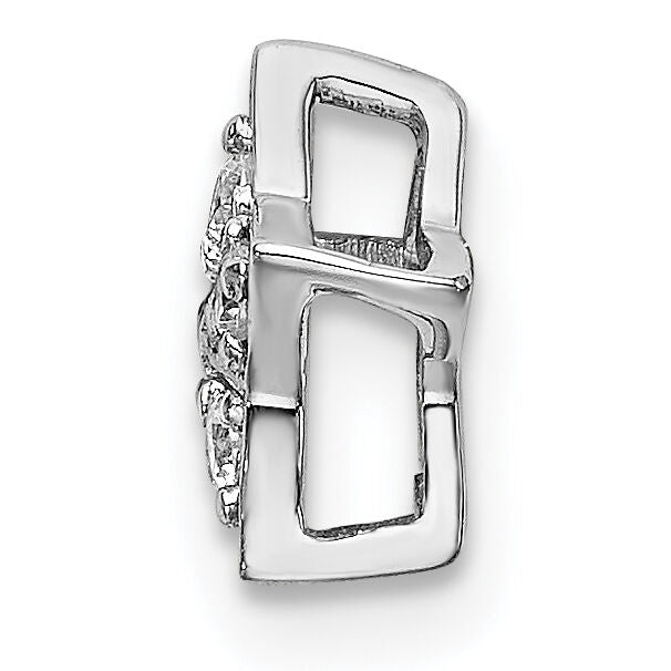 14k White Gold Diamond Star Chain Slide Pendant-PM6608-010-WA