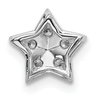 14k White Gold Diamond Star Chain Slide Pendant-PM6608-010-WA
