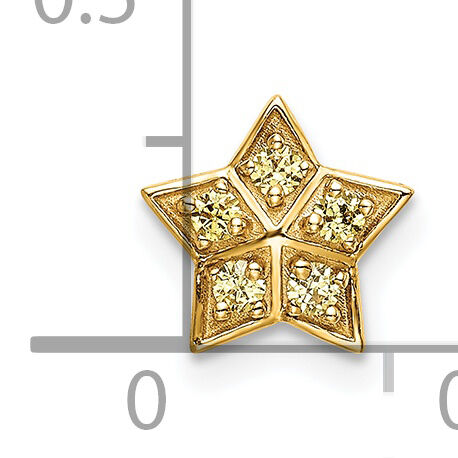 14k Yellow Sapphire Star Chain Slide Pendant-PM6609-SAY-YA