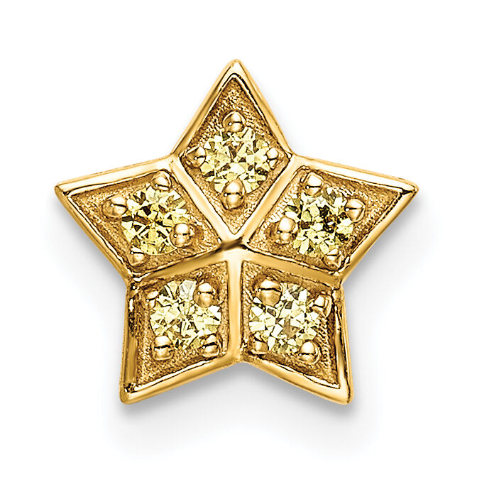 14k Yellow Sapphire Star Chain Slide Pendant-PM6609-SAY-YA
