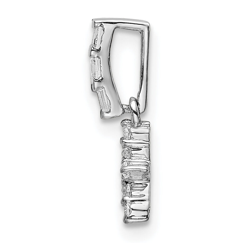 14k White Gold Diamond Star Pendant-PM6612-010-WA