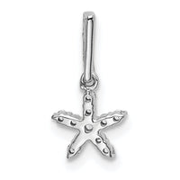 14k White Gold Diamond Star Pendant-PM6612-010-WA