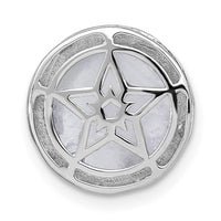 14k White Gold Diamond and Moonstone Moon & Star Chain Slide-PM6843-010-WA