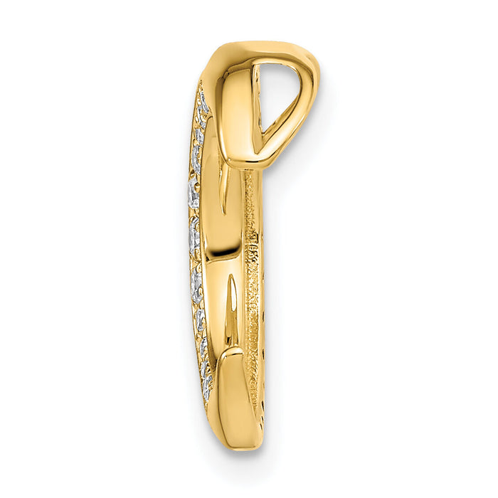 14k Polished Moon Sapphire and Diamond Chain Slide-PM6847-SA-012-YA