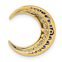 14k Polished Moon Sapphire and Diamond Chain Slide-PM6847-SA-012-YA