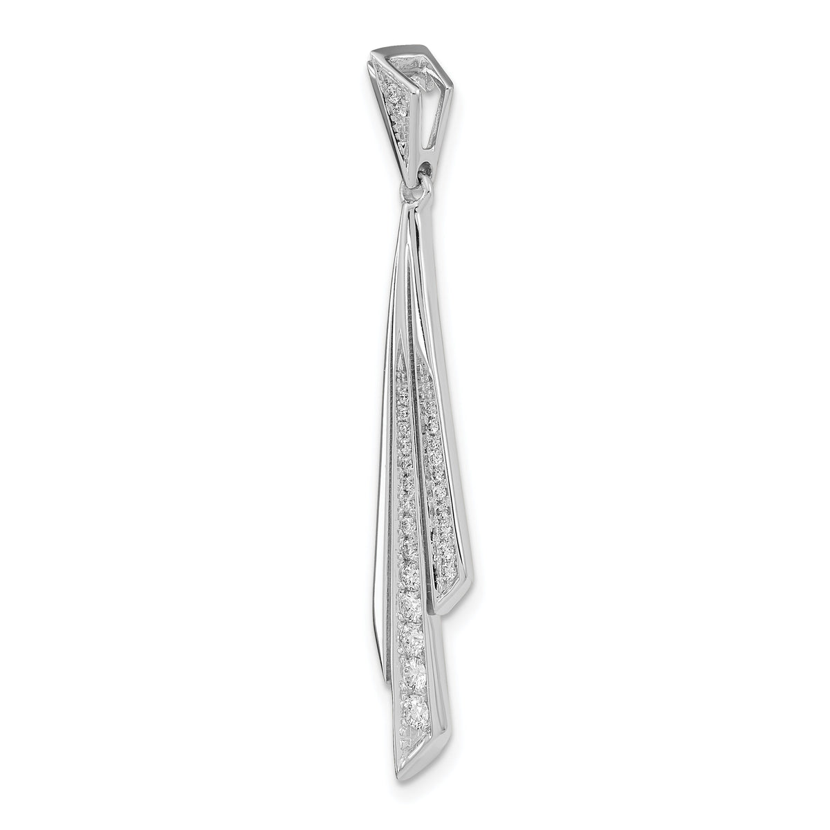 14k White Gold Fancy Diamond Pendant-PM6854-025-WA
