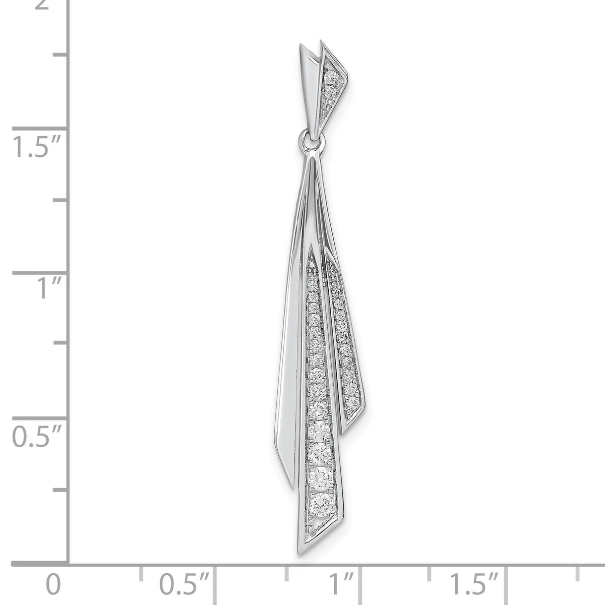 14k White Gold Fancy Diamond Pendant-PM6854-025-WA