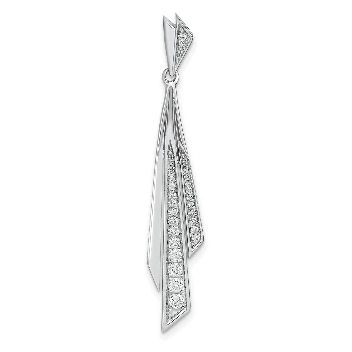 14k White Gold Fancy Diamond Pendant-PM6854-025-WA