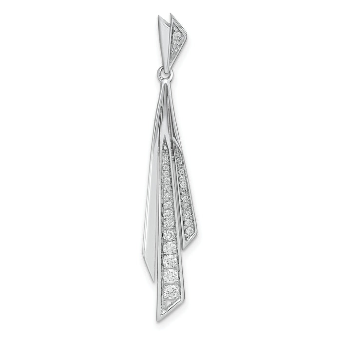 14k White Gold Fancy Diamond Pendant-PM6854-025-WA