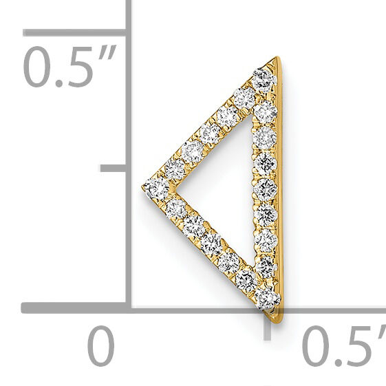 14k Polished Diamond Triangle Chain Slide-PM6856-010-YA
