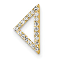 14k Polished Diamond Triangle Chain Slide-PM6856-010-YA