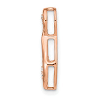 14k Rose Gold Polished Diamond Double Teardrop Chain Slide-PM6863-013-RA