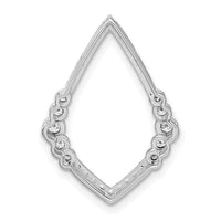14k White Gold Polished Diamond Bezel Set Teardrop Chain Slide-PM6872-038-WA