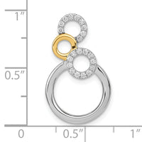 14k Two-tone Polished Diamond Circles Chain Slide-PM6906-017-WYA