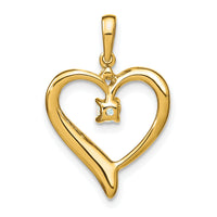 14k Created Opal and Diamond Heart Pendant-PM7005-OP-001-YA