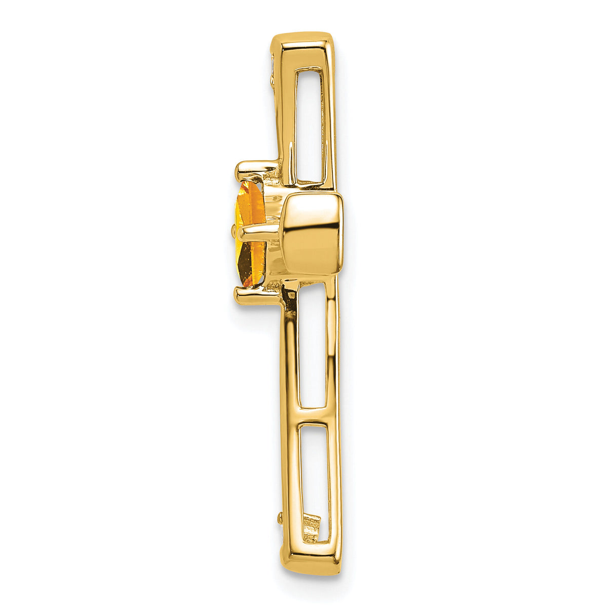 14k Citrine and Diamond Cross Chain Slide-PM7031-CI-005-YA