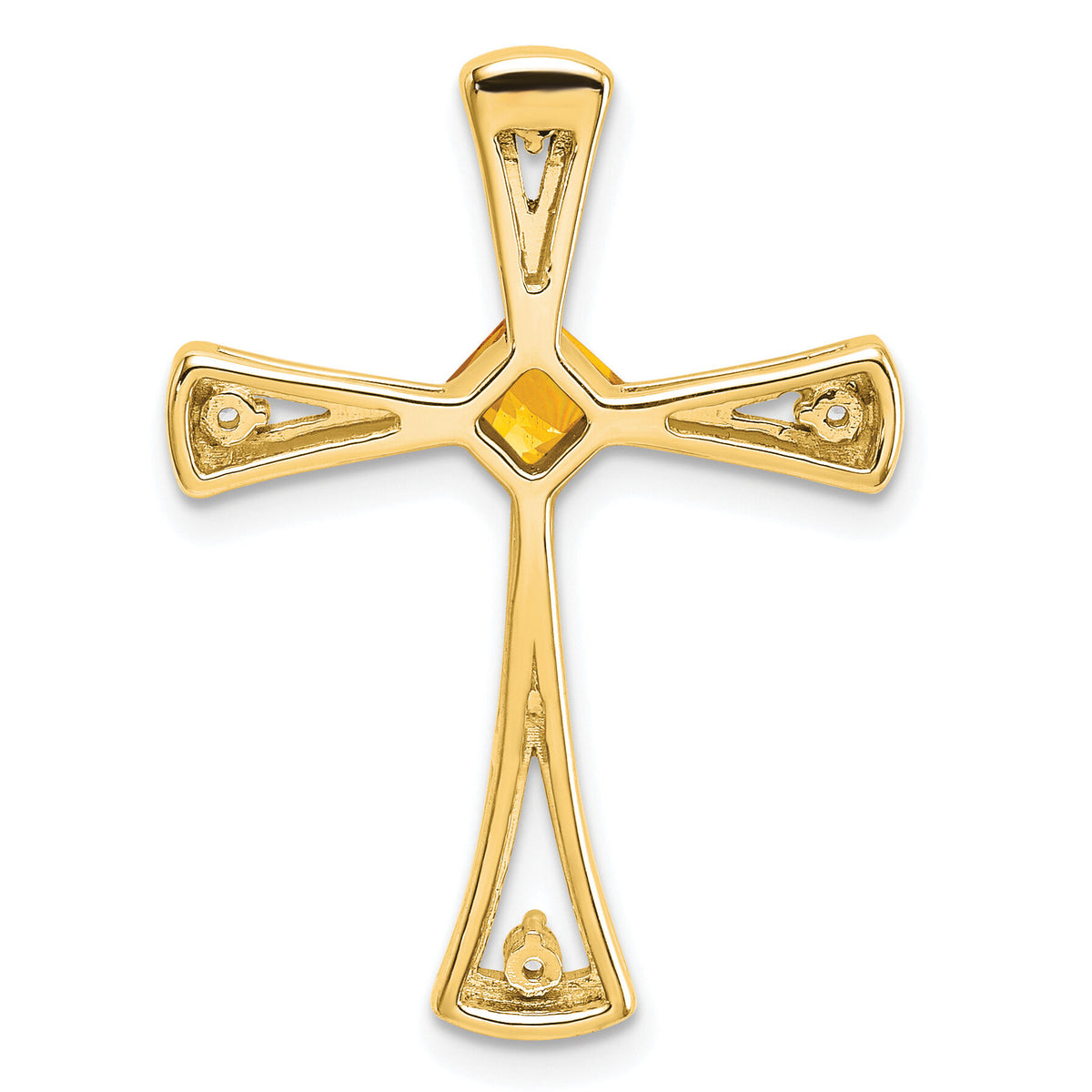 14k Citrine and Diamond Cross Chain Slide-PM7031-CI-005-YA