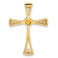 14k Citrine and Diamond Cross Chain Slide-PM7031-CI-005-YA