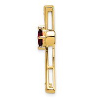 14k Garnet and Diamond Cross Chain Slide-PM7031-GA-005-YA
