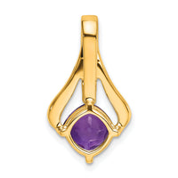 14k Amethyst and Diamond Pendant-PM7032-AM-002-YA