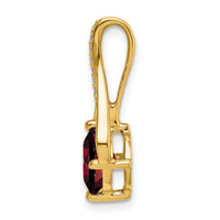 14k Garnet and Diamond Pendant-PM7032-GA-002-YA