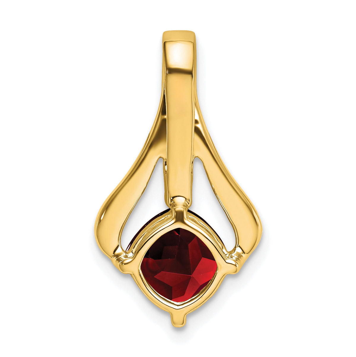 14k Garnet and Diamond Pendant-PM7032-GA-002-YA