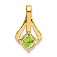 14k Peridot and Diamond Pendant-PM7032-PE-002-YA