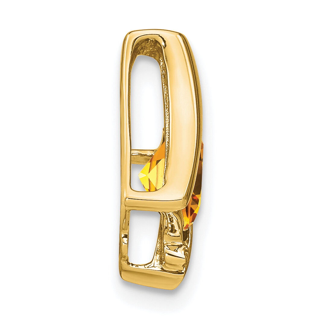 14k Citrine and Diamond Pendant-PM7033-CI-001-YA