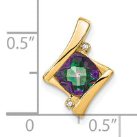 14k Mystic Fire Topaz and Diamond Pendant-PM7033-FT-001-YA
