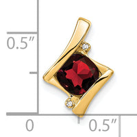 14k Garnet and Diamond Pendant-PM7033-GA-001-YA