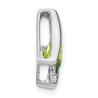 14k White Gold Peridot and Diamond Pendant-PM7033-PE-001-WA