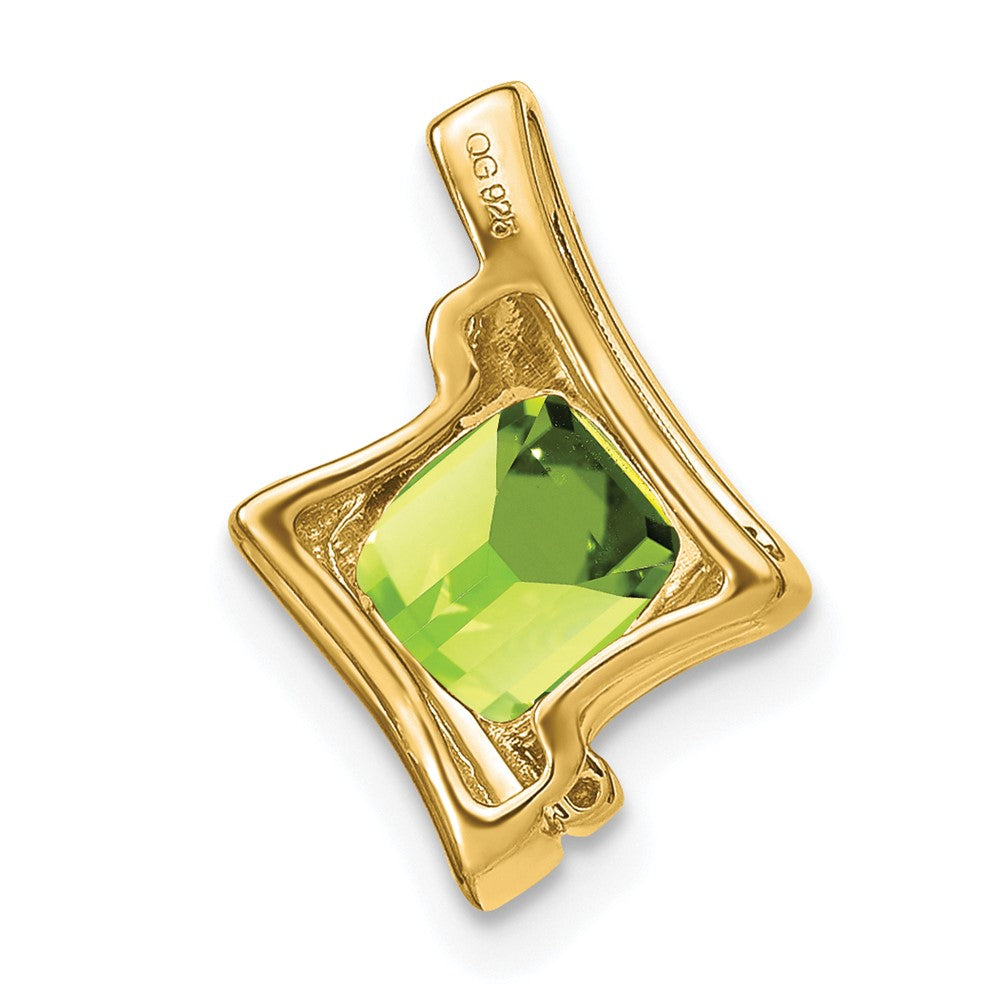 14k Peridot and Diamond Pendant-PM7033-PE-001-YA