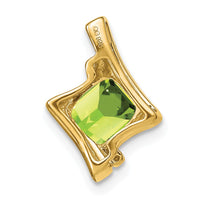 14k Peridot and Diamond Pendant-PM7033-PE-001-YA