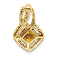14k Citrine and Diamond Pendant-PM7034-CI-001-YA