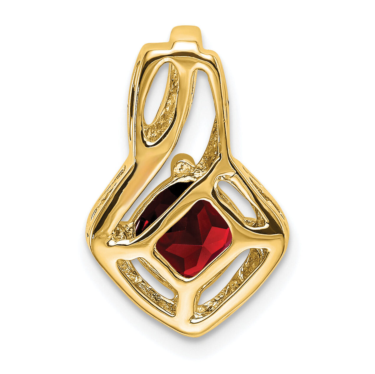 14k Garnet and Diamond Pendant-PM7034-GA-001-YA