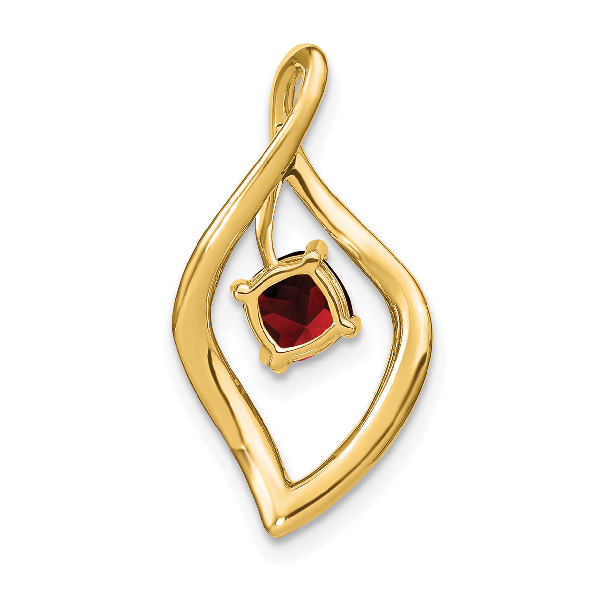 14k Garnet and Diamond Pendant-PM7035-GA-003-YA