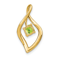 14k Peridot and Diamond Pendant-PM7035-PE-003-YA